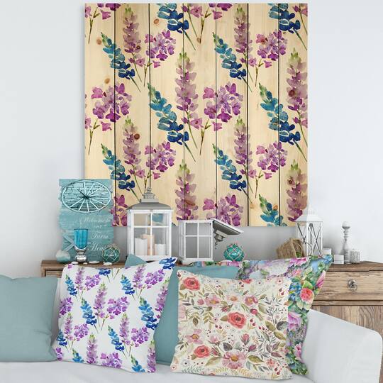 Designart - Pink and Purple Floral Pattern